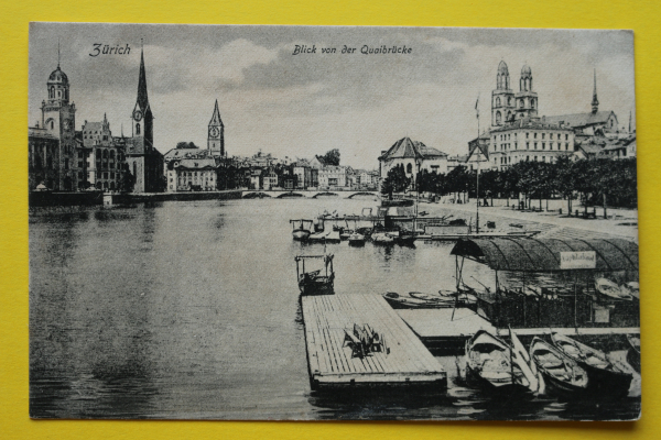 Ansichtskarte AK Zürich / Ortsansicht / 1905-1915 / Boote Verleih – Gebäude
